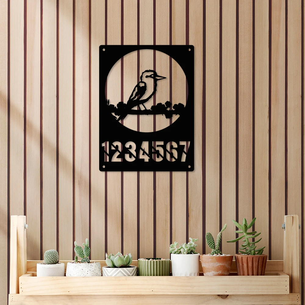 

1pc nice bird on a telephone pole Iron Wall Signs Metal Wall Plaque For Living Room Kids Room