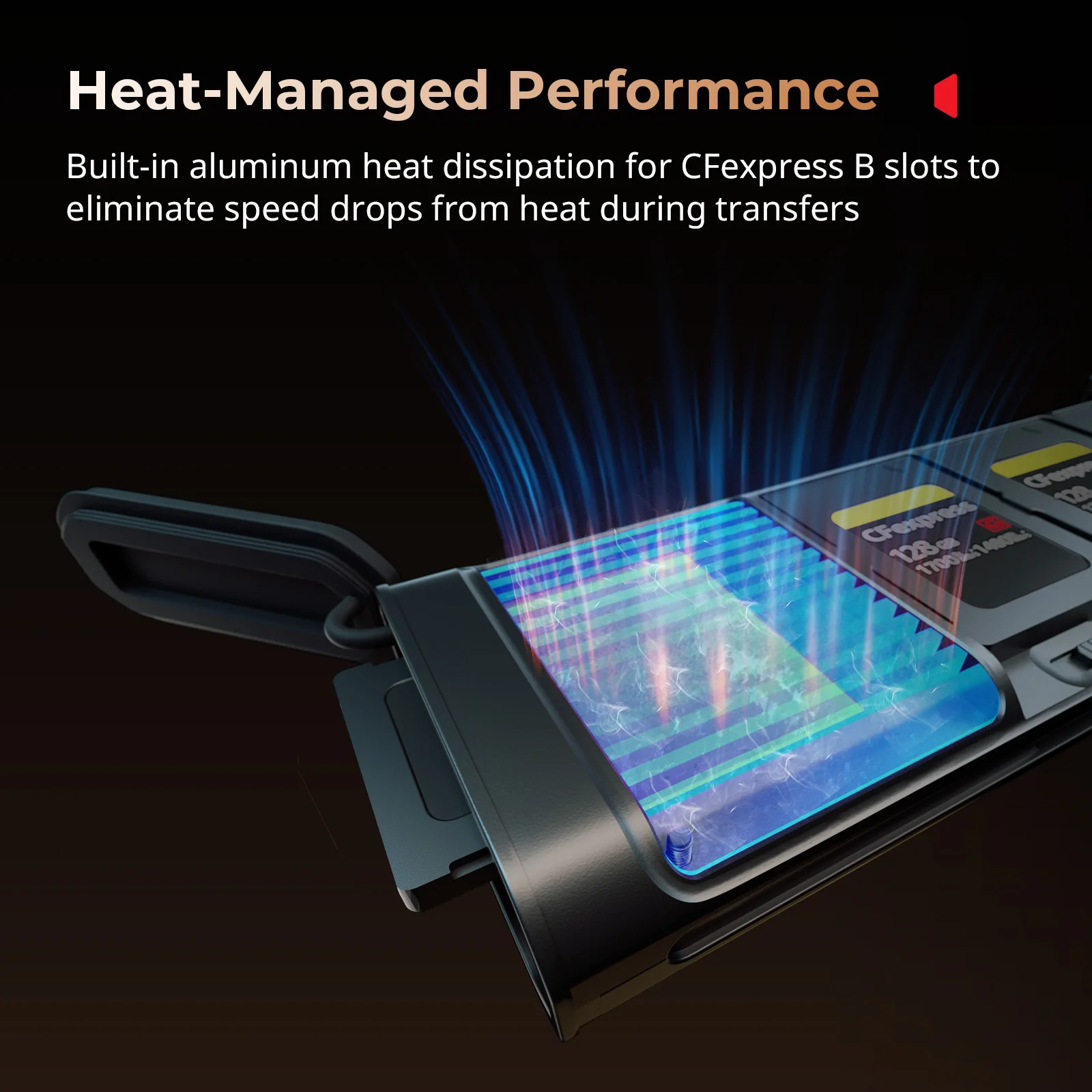 قارئ بطاقات صغير متعدد الوظائف وحقيبة تخزين CFexpress Type A / B نقل ثلاثي الفتحات عالي السرعة مع فتحة AirTag 5361