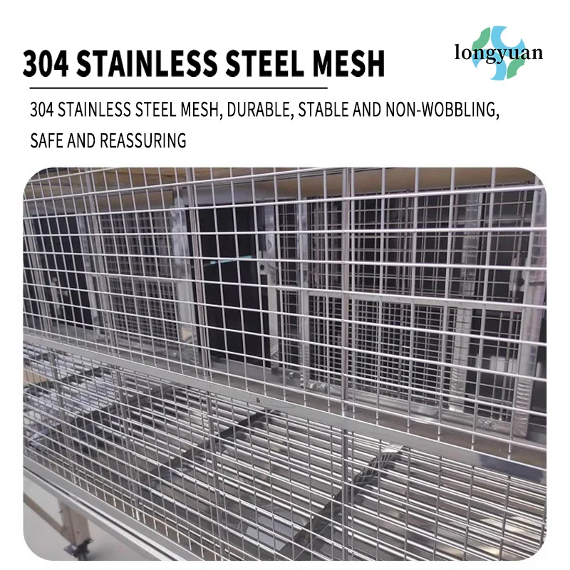 قفص حمامة من الفولاذ المقاوم للصدأ تجاري كبير عالي الجودة لتربية سباق وتدريب أثاث بيت الحيوانات الأليفة