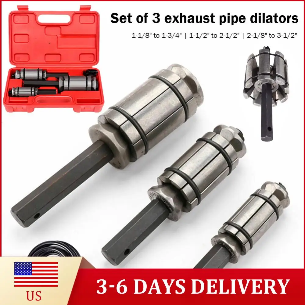 

Набор из 3 кованых расширителей выхлопных труб, инструмент для ремонта выхлопных систем автомобилей и мотоциклов