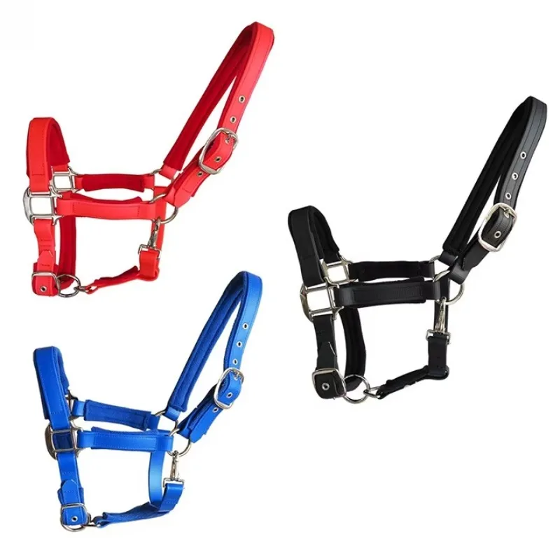 Wholesale High Quality Horse Halter Comfort and Riding Equipment Head Collar PVC with Soft Padding Brass Fittings