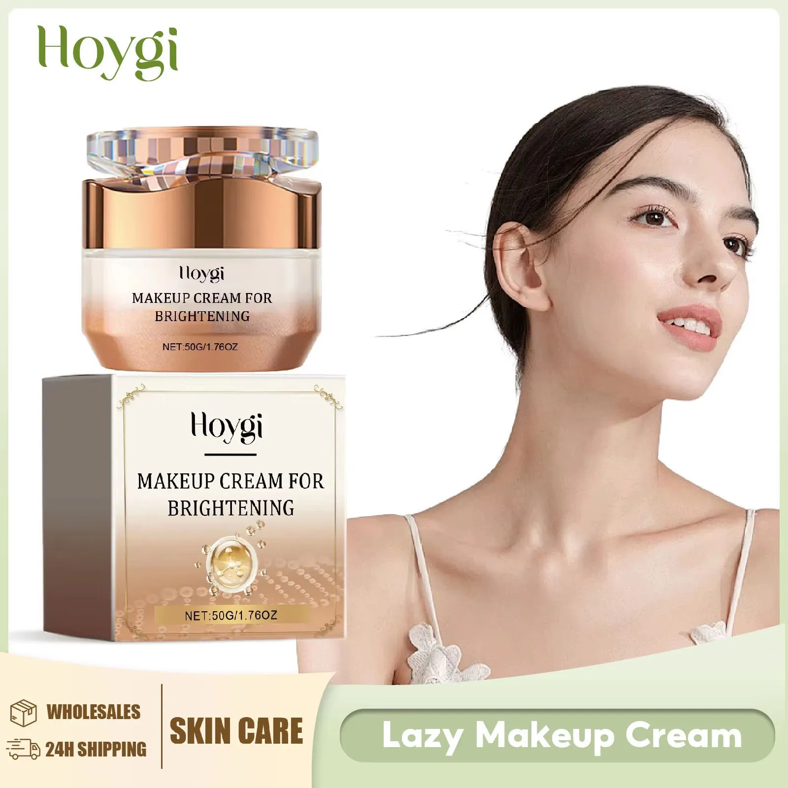 Crème pour le visage paresseux, couverture des Pores invisibles, contrôle du sébum des taches foncées, fond de teint éclaircissant, correcteur, crème d'isolation hydratante