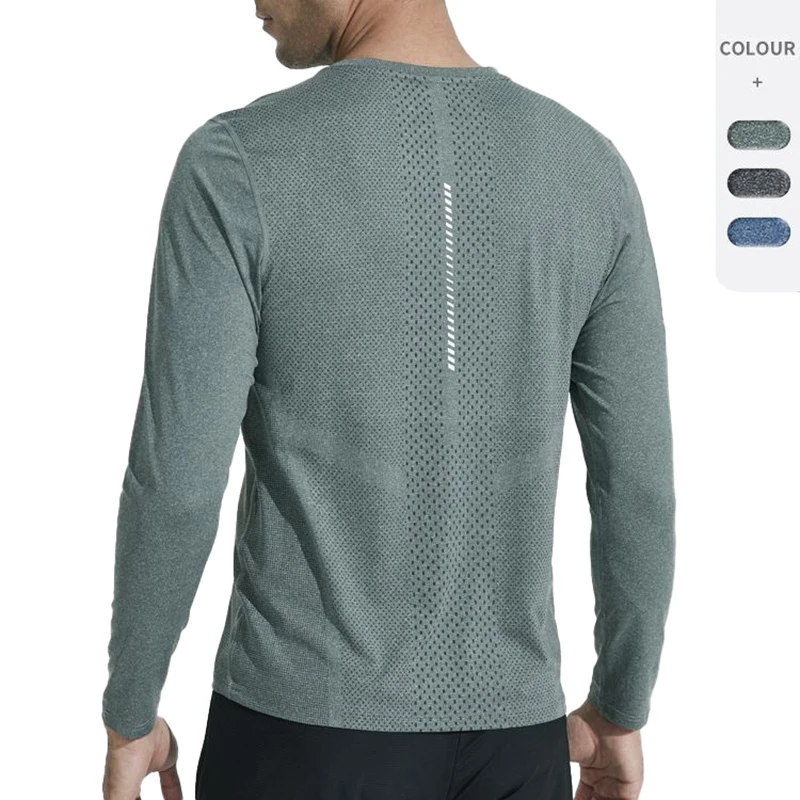 

Men's Workout Long Sleeve Fitness Quick Dry Breathable T-Shirt Sports Tops Training Clothes Running Outdoor Casual Gym Clothing