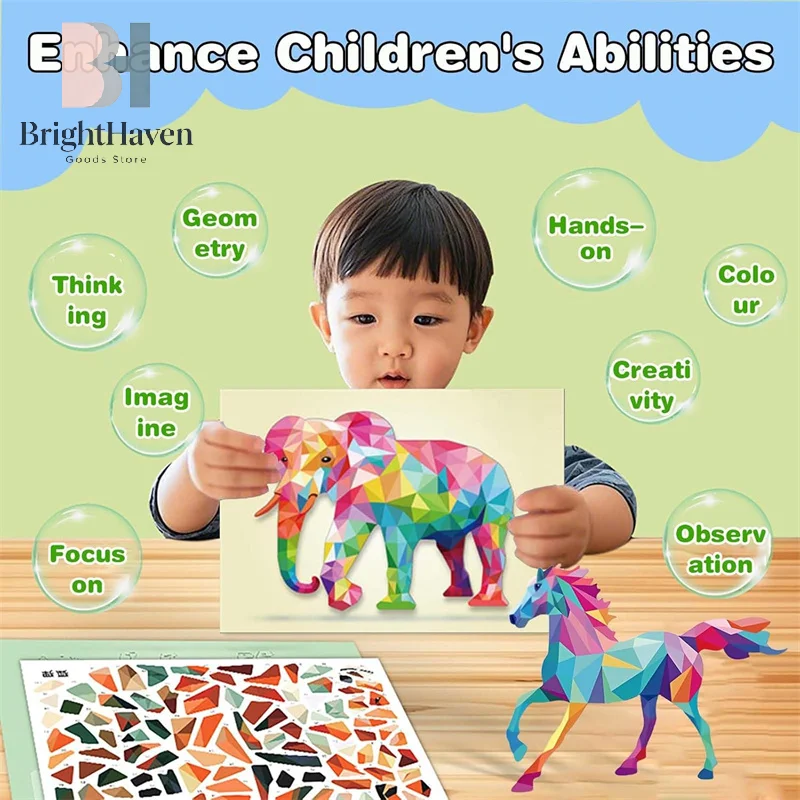 3D Geometric Collage Education - Kid Toys And Craft ulasan dan harga