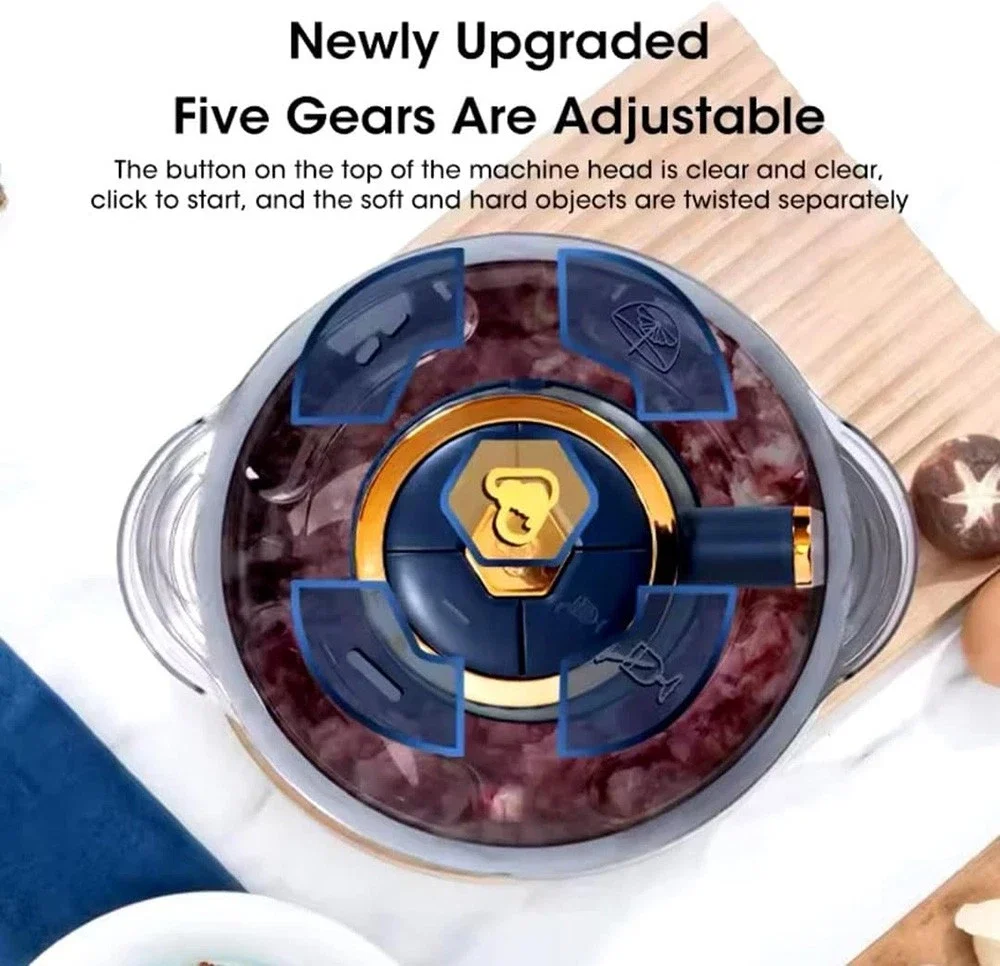 5L مفرمة اللحم الكهربائية متعددة الوظائف قطاعة الخضراوات المروحية 304 الفولاذ المقاوم للصدأ منتج أغذية آلة خلاط أداة المطبخ