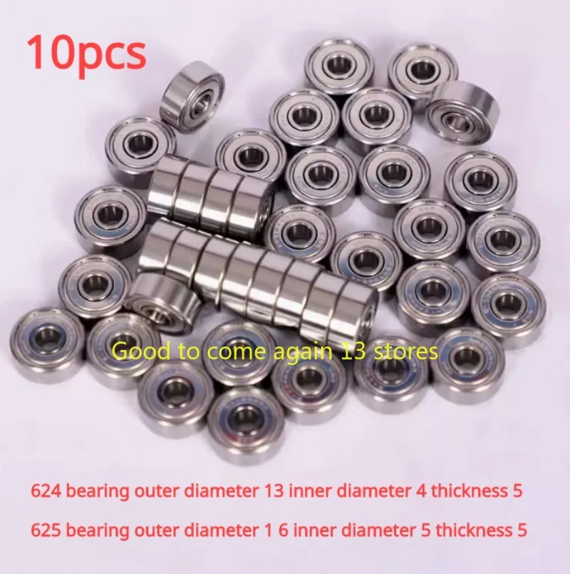 

10pcs WEDM NMB/NSK Ball Bearing 625 R-1650HH 624 R-1340HH ID5*OD16*W5mm ID4*OD13*W5mmfor Pulley Guide Wheel Wire Cutting Machine