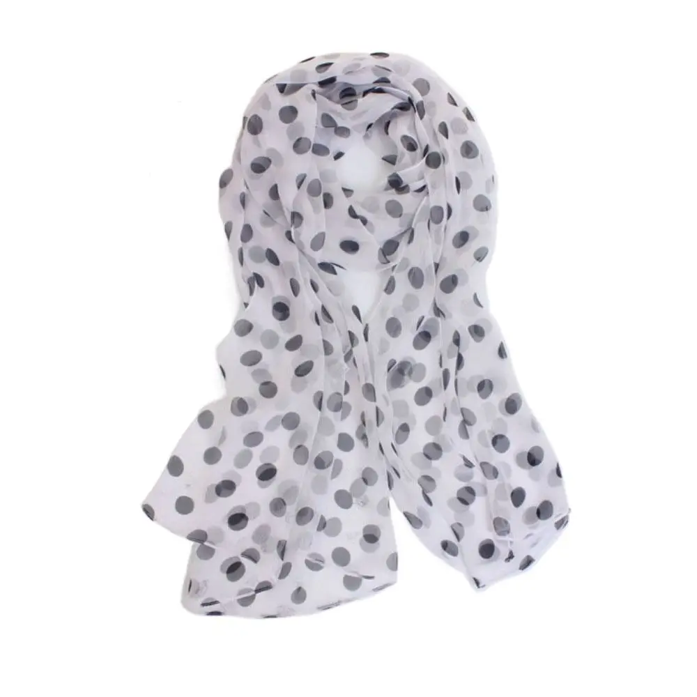 Mantón acondicionador, bufanda de gasa suave, Hijab, pañuelo, diadema, bufanda de seda, chal, bufanda de lunares, bufandas para mujer