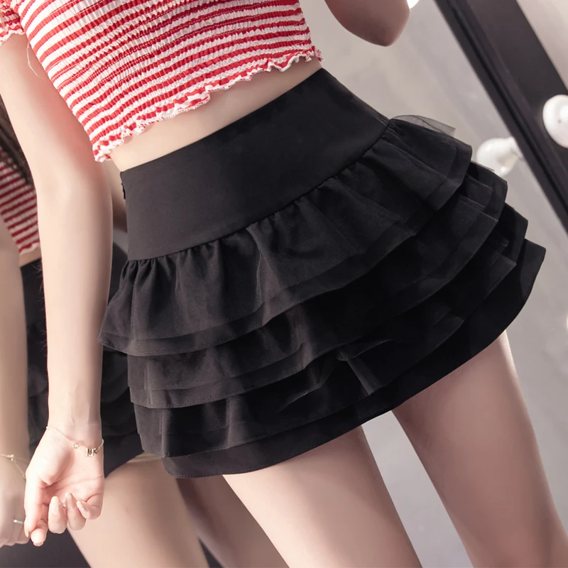 Ladies Fashion Mini Skirt Women Clothes The Spice Girls Splicing Black Cake Skirts Casual Clothing Cheap Wholesale BPAK9140