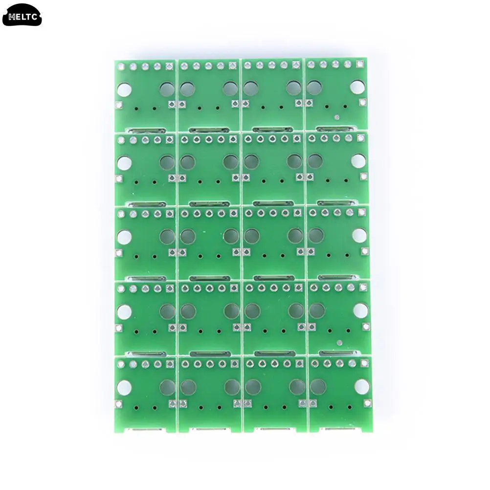 20pcs Mini Micro USB to DIP 2.54mm Adapter Connector Module Board Panel Female 5-Pin Pinboard 2.54mm Micro USB PCB Type Parts