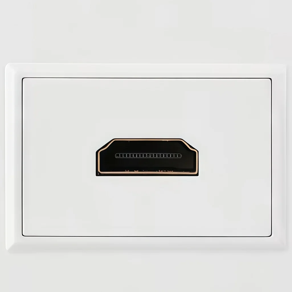 A straight head type 86 HDMI in-line panel manufacturer port HDTV number Interface wall socket
