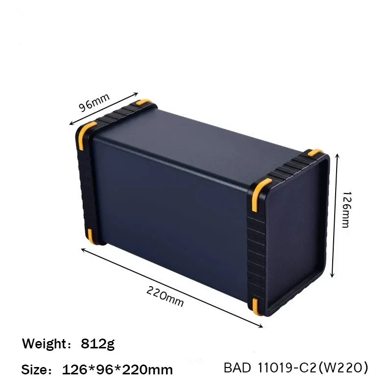 Imagem -02 - Diy Eletrônico Alumínio Projeto Junction Box Power Enclosure Habitação Enclosure 220x126x96 mm