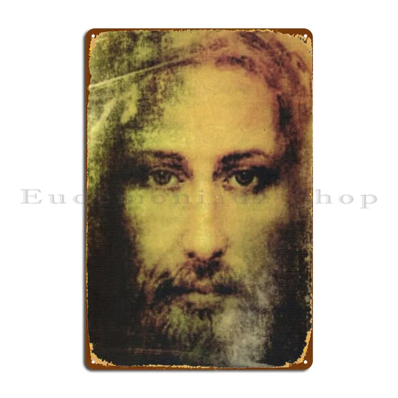 Holy Shroud Jesus Face Shroud Of Turin Jesus Christ Jesus Trinity Metal Sign Living Room Personalized Wall Decor Tin Sign Poster