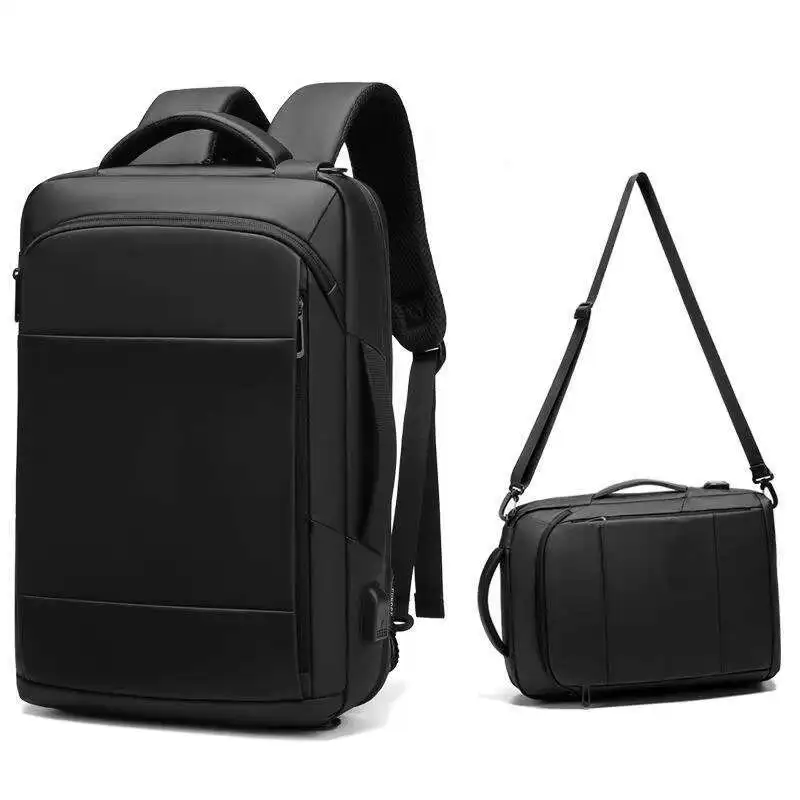 

Men Travel Backpack 15.6 Laptop Business Dual Use Backpack Expandable USB Port Bag Large Capacity Waterproof Backpack