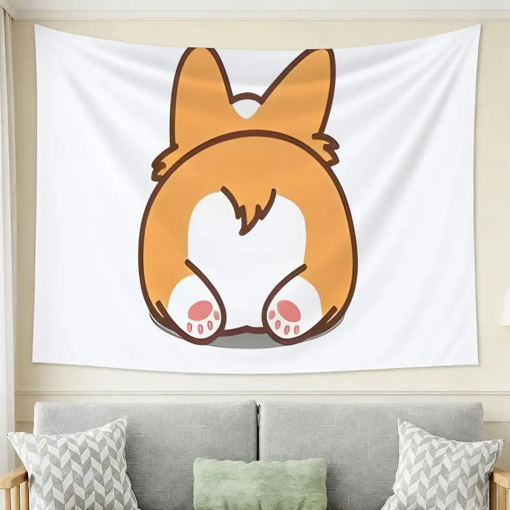 Cute Corgi Dog Tapestry Tapestry Wall Hanging For Bedroom Dorm Living Room Decor Aesthetic