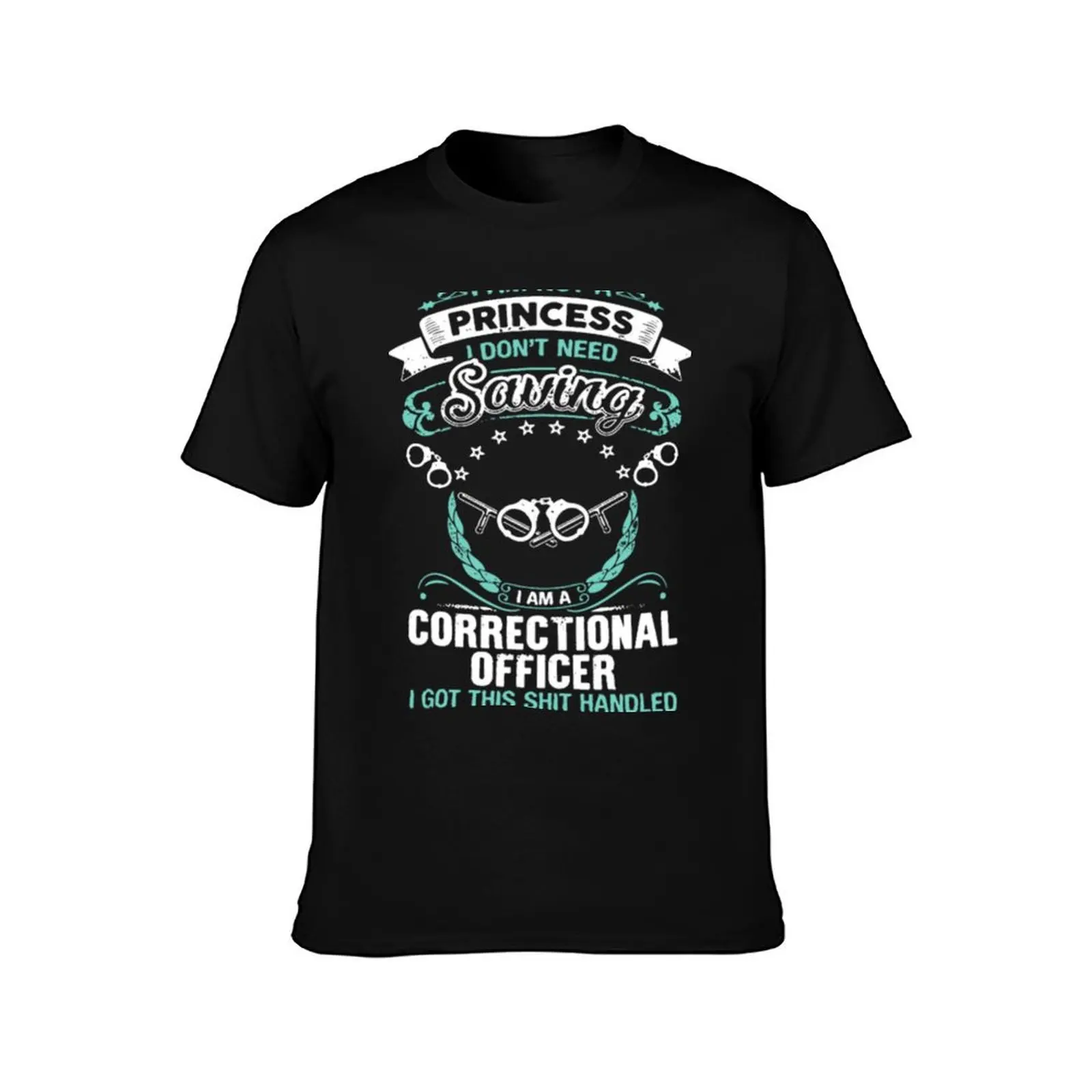 Correctional Officer Saving Princess Handled Tshirt T-Shirt Lightweight Running T-Shirt