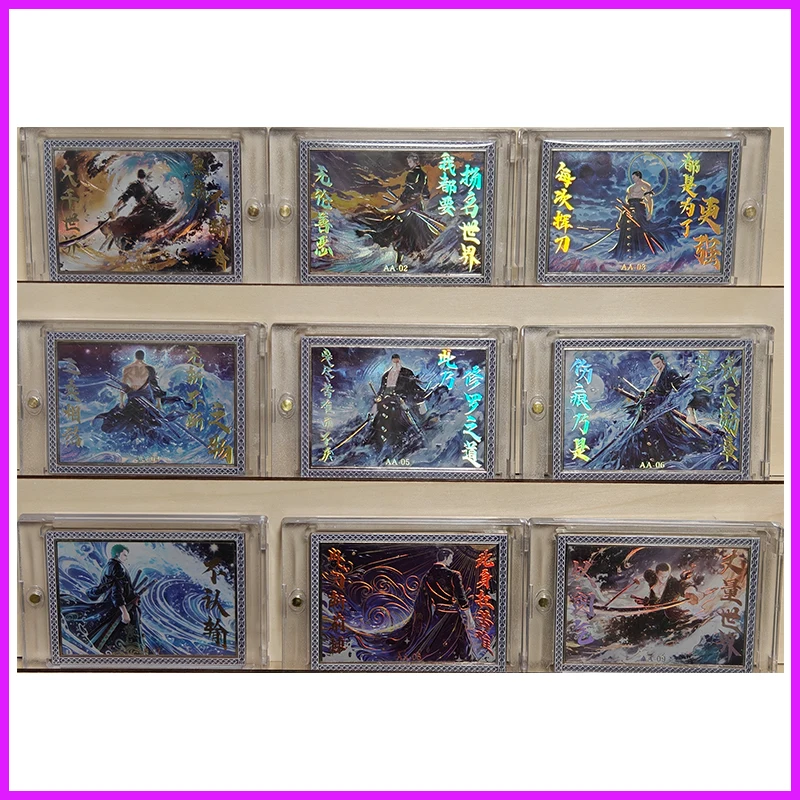 

Anime ONE PIECE Rare Limited Edition Metal Holographic Game AA Collectible Card Zoro Toys for Boys Christmas and Birthday Gift
