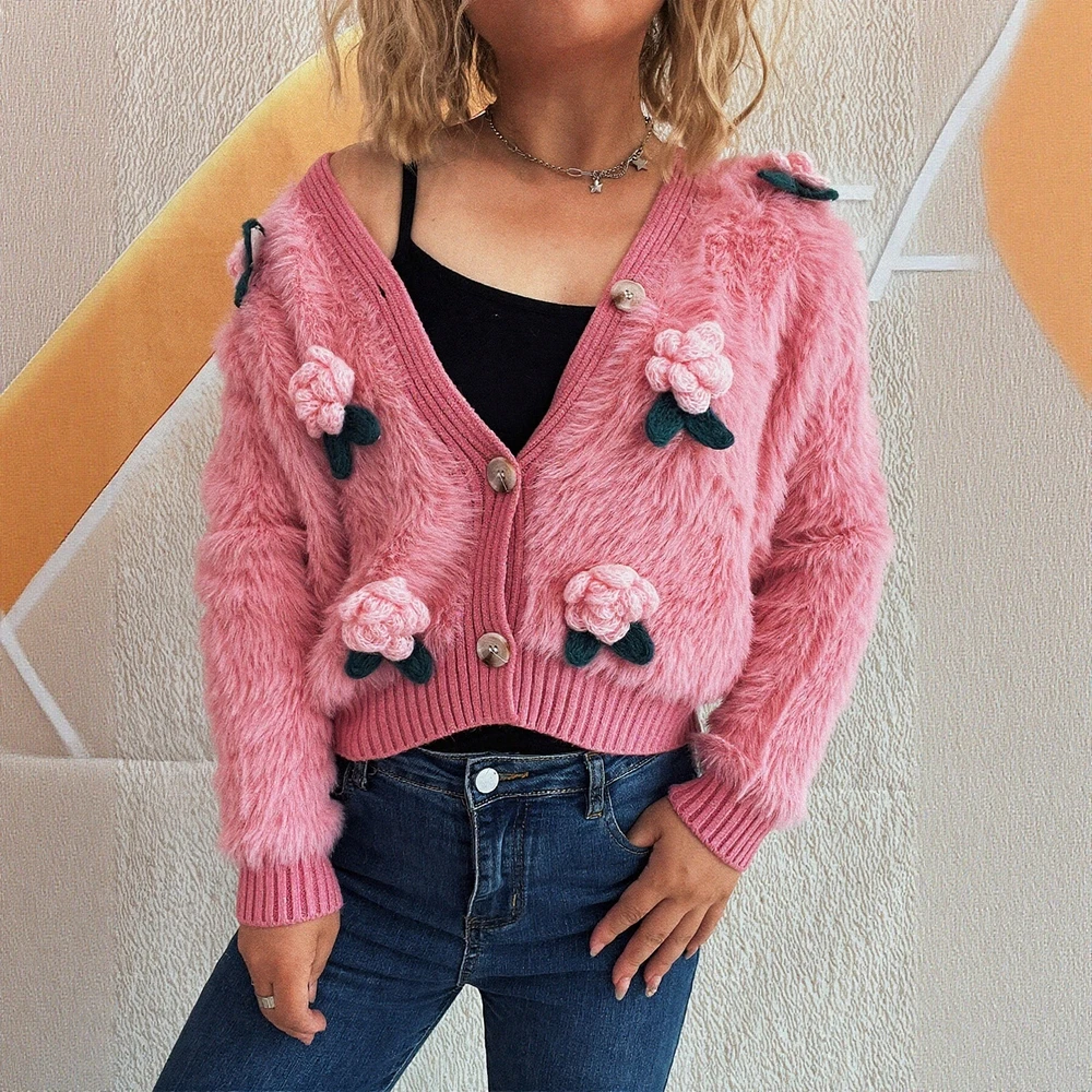 긴 소매 라운드 넥 가디건 가을 겨울 루즈핏 버튼 장식 출퇴근 스타일 여성 오픈 셔츠 패션 의류