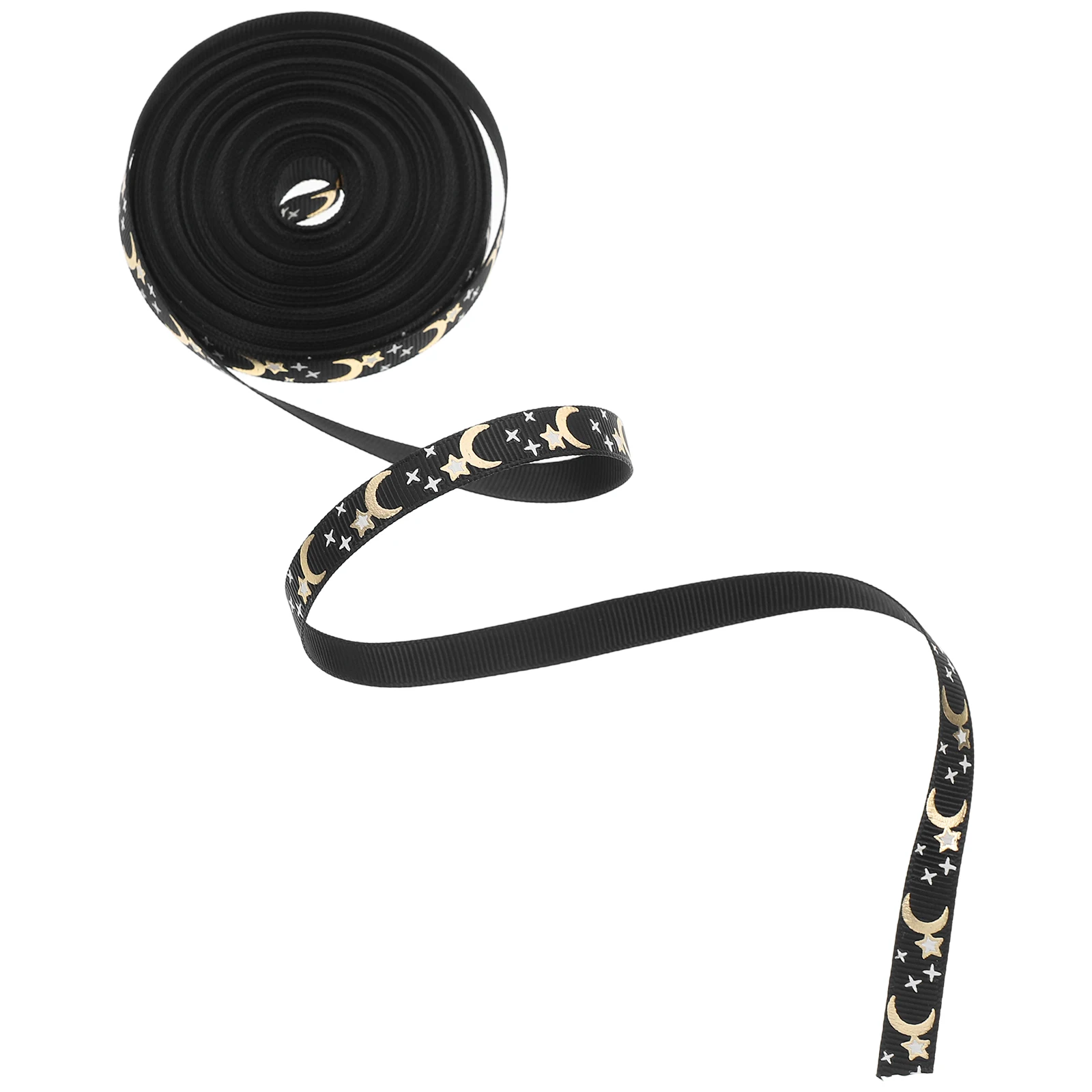 

Ramadan Ribbons Islamic Wrapping Supplies Grosgrain Black Ribbon Star Moon Patterns Present Wrap Gifts Packaging Holidays
