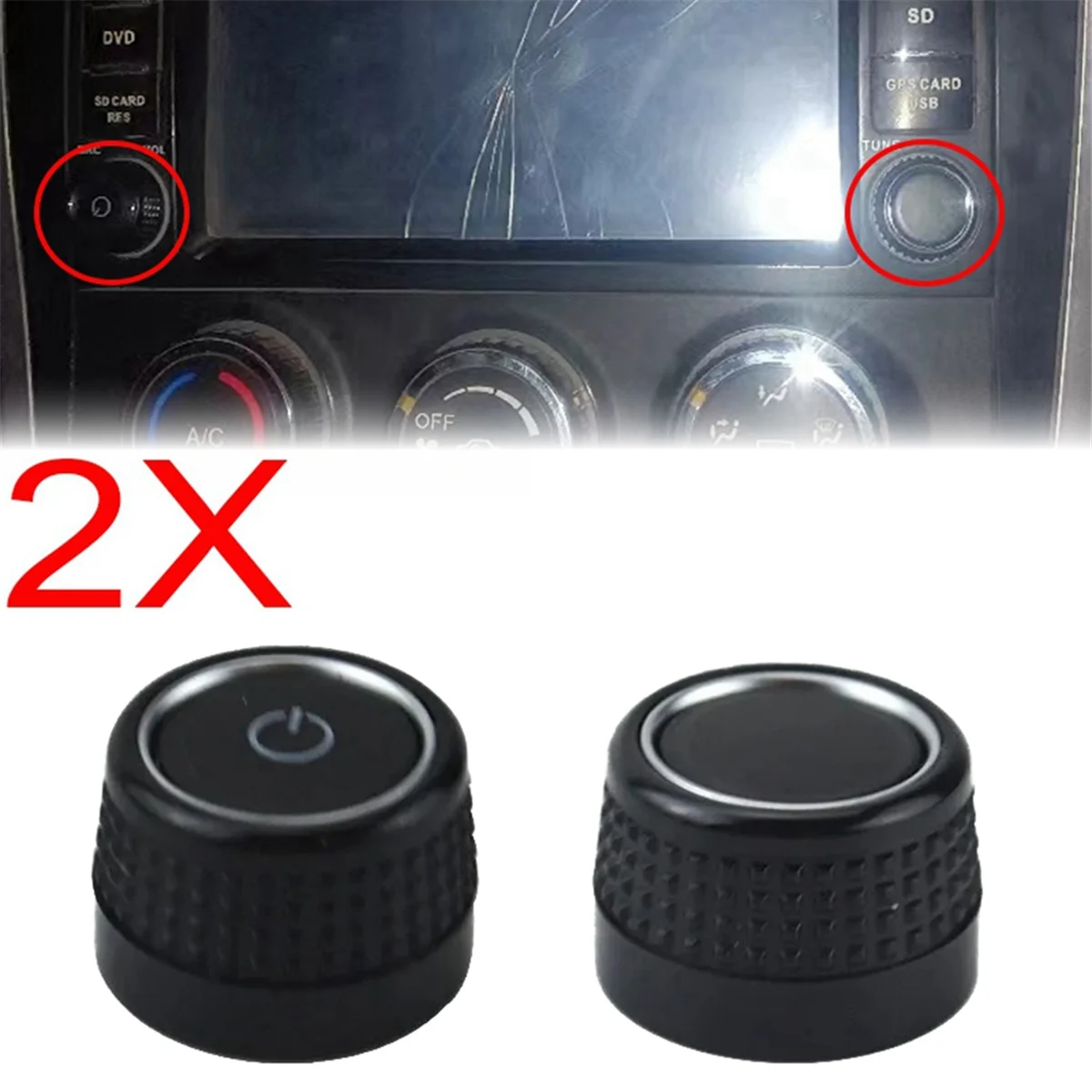 For Cross Polo 5 6R GTI Vento Golf 6 Jetta A6 Skoda Interior Radio CD Control Rotary Knob GPS Screen Switch Button