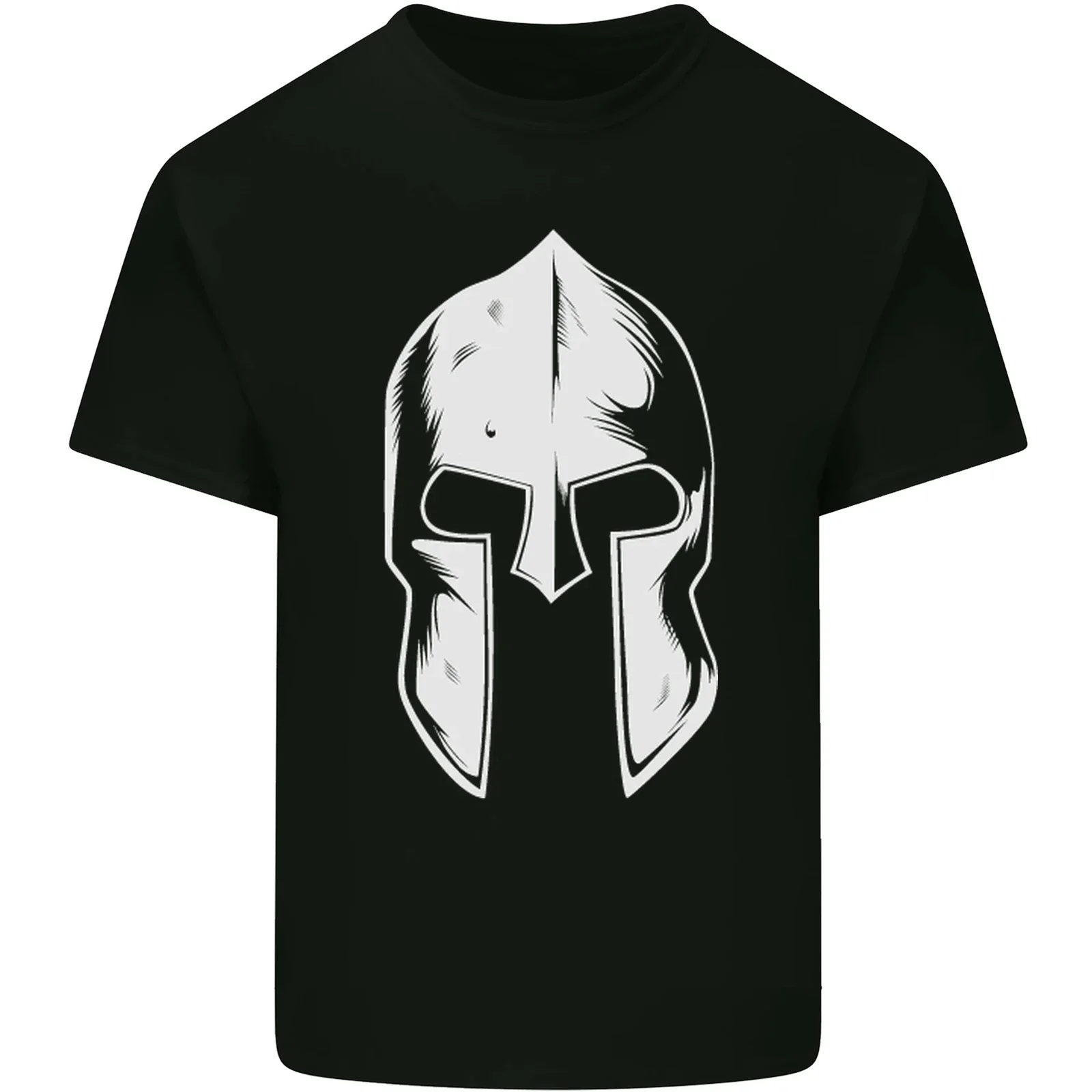 Spartan Helmet Dumbbell Training Fitness Gym T-Shirt Tee Top Men's 100% Cotton Casual T-shirts Loose Top Size S-3XL