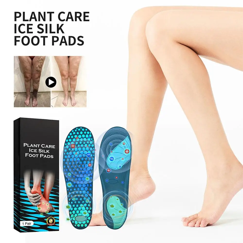 Plant Care Ice Silk Footbed Arch Support Orthopedic Insoles Pads Foot Valgus Corrector Sports Pads Relief Foot Care Tool