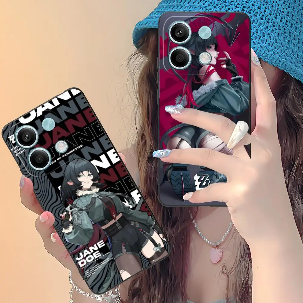 حافظة هاتف Zenless Zone Zero Jane Doe لهاتف Xiaomi Redmi Note 14 13 12 11 A5 3 2 1 Pro Plus 4G 5G غطاء حماية مطبوع ملون #4