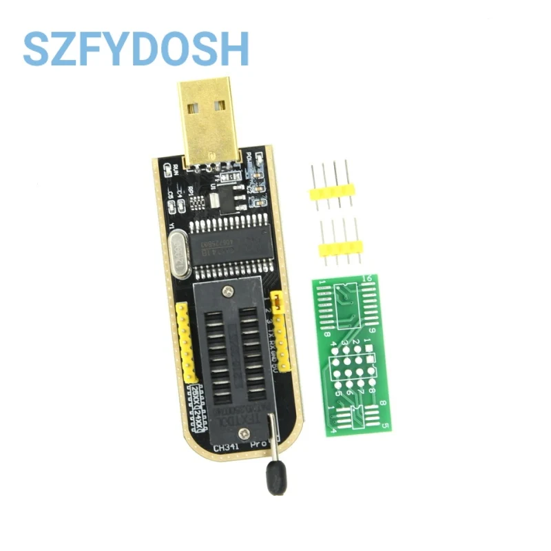 CH341A 24 25 Series EEPROM Flash BIOS USB Programmer Module + SOIC8 SOP8 Test Clip For EEPROM 93CXX / 25CXX / 24CXX images - 6