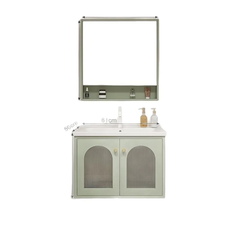 

New combination wash basin cabinet smart mirror storage bathroom ceramic integrated