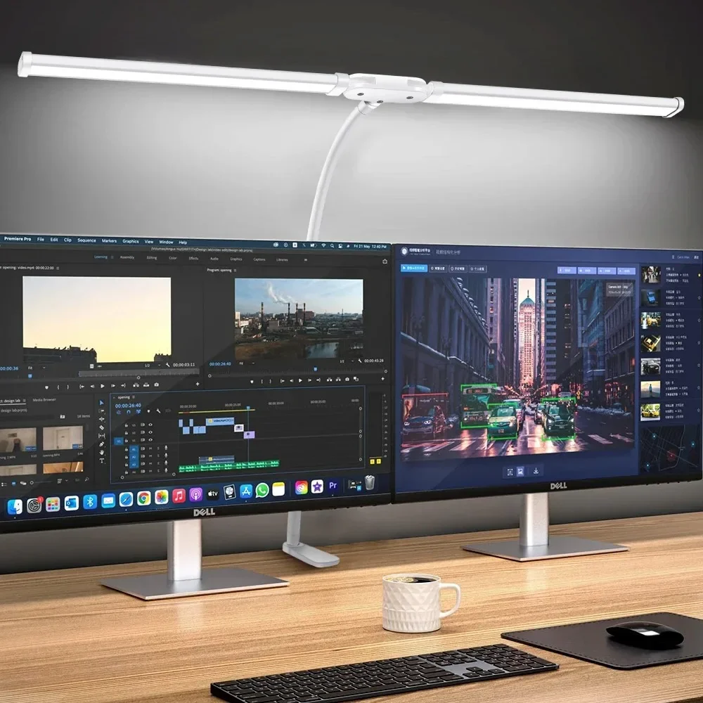 Dubbele enkele kop led clip bureaulamp dimbare computer tafellampen monitor licht architect tafellamp voor kantoor leeslampjes