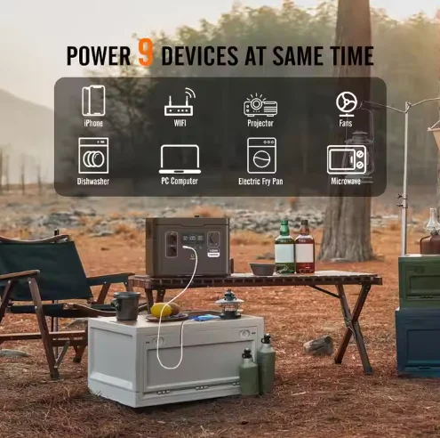 High Efficient  Lifepo4 Battery Ups  Lightweight 1200W  Home Backup/Outdoor Camping  Power Station