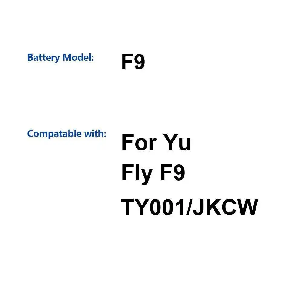 

Высокая емкость для YU Fly F9 TY001 Jkcw, долговечная батарея для мобильного телефона емкостью 5060 мАч