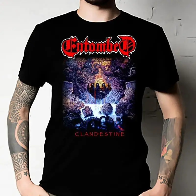 Clandestine Entombed T Shirt Through The Collonades Crawl All Size