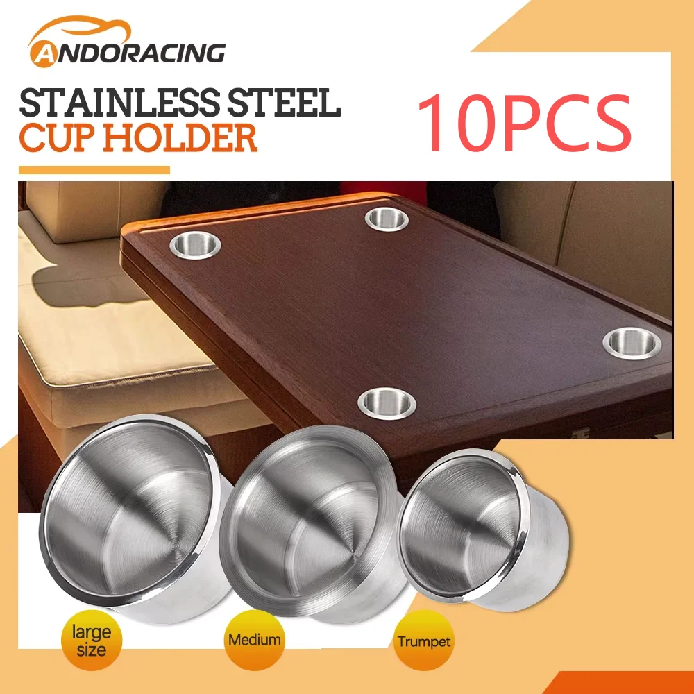 

10PCS 68MM 85MM 90MM New Stainless Steel Cup Water Drink Bottle Holder Universal Boat RV Car Water Cup Holder Drink Rack Support