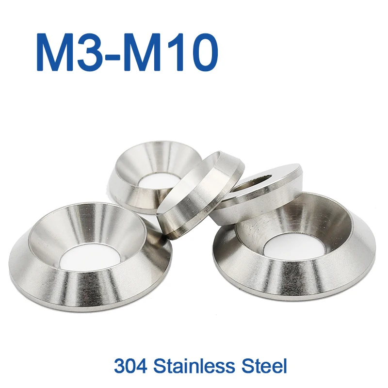 2/ 5/ 10/ 20pcs 304 Stainless Steel  Head Countersunk Gasket Washer Joint Ring Backup Ring For FPV RC M3 M4 M5 M6 M8 M10