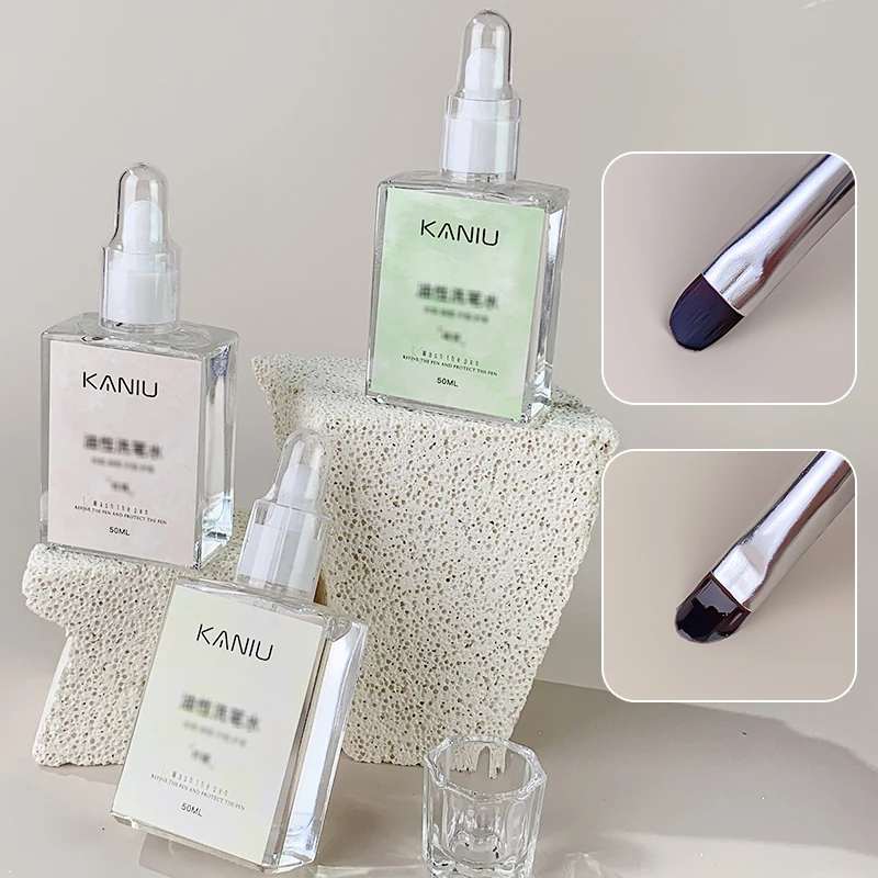 50ml Cleaning Nail Brush Water Liquid Hair Brush Washing Nail Art Pen Cleaning Solution Manicure Care Tool Accessories