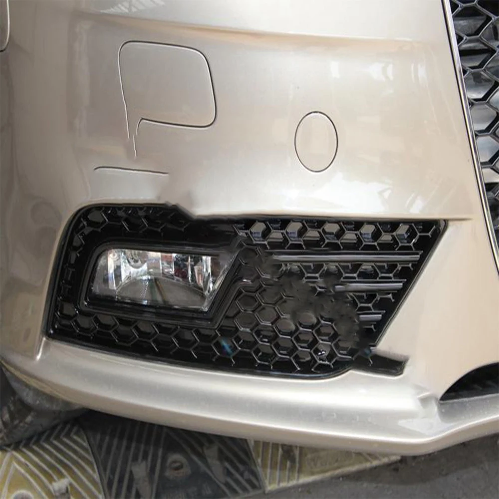 غطاء شواية مصباح ضباب أمامي للسيارة ، شبكة قرص العسل ، أسود ، A4LB9 ، S4 ، RS4 ، A4 ، B8.5 ،-