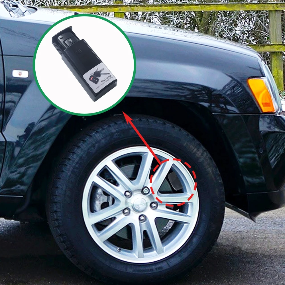 Magnetic Car Key Safe Box Hider Case House Key Holder Safe Compartments for Extra Keys Hidden Storage Outdoor Stash For Home