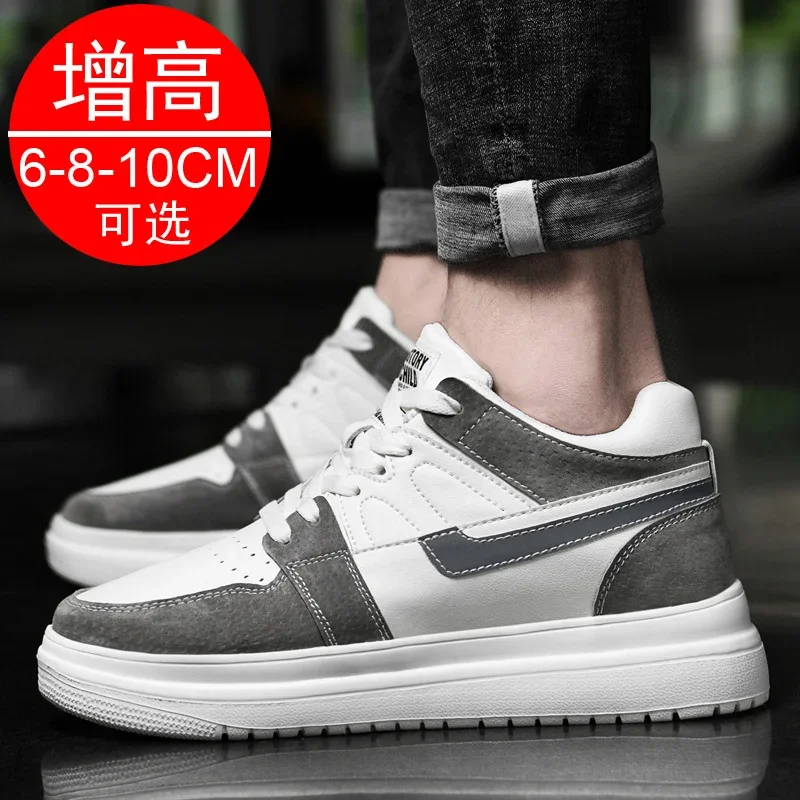 

2024 Men Elevator Shoes heightening sneakers for men 6cm 8cm breathable height increased shoes for man sports shoes
