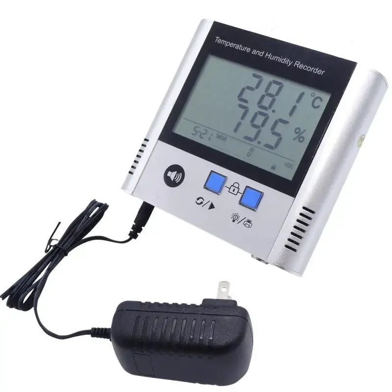 Thermohygrometer R600TH-U/EX-U sound and light alarm USB temperature and humidity recorder with printer