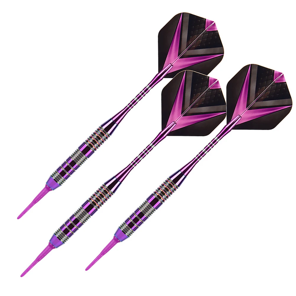 

3Pcs Target Throwing Darts Set with Flight Protectors Soft Tip Darts Set Lightweight Darts Set