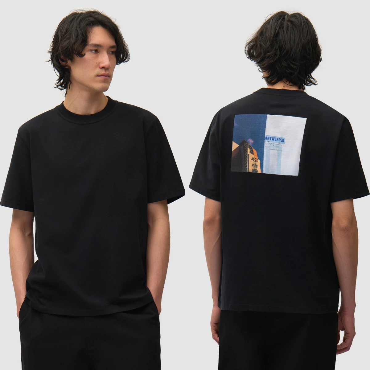 Sommerliches Herren-Baumwoll-T-Shirt mit schlichtem Aufdruck, geeignet für den täglichen Gebrauch, Grafikdruck, hochwertiger Luxus-Unisex-Stil. – Detail 3