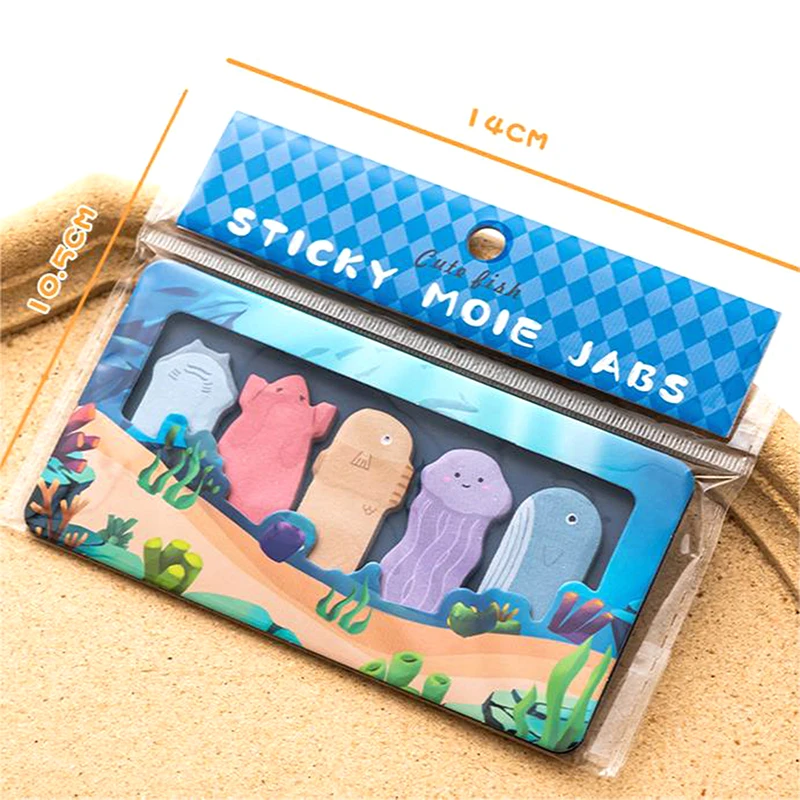 High Appearance Sticky Notes Creative Alien Animal Thumbs Convenient Stickers Classification Labels Stationery Supplies