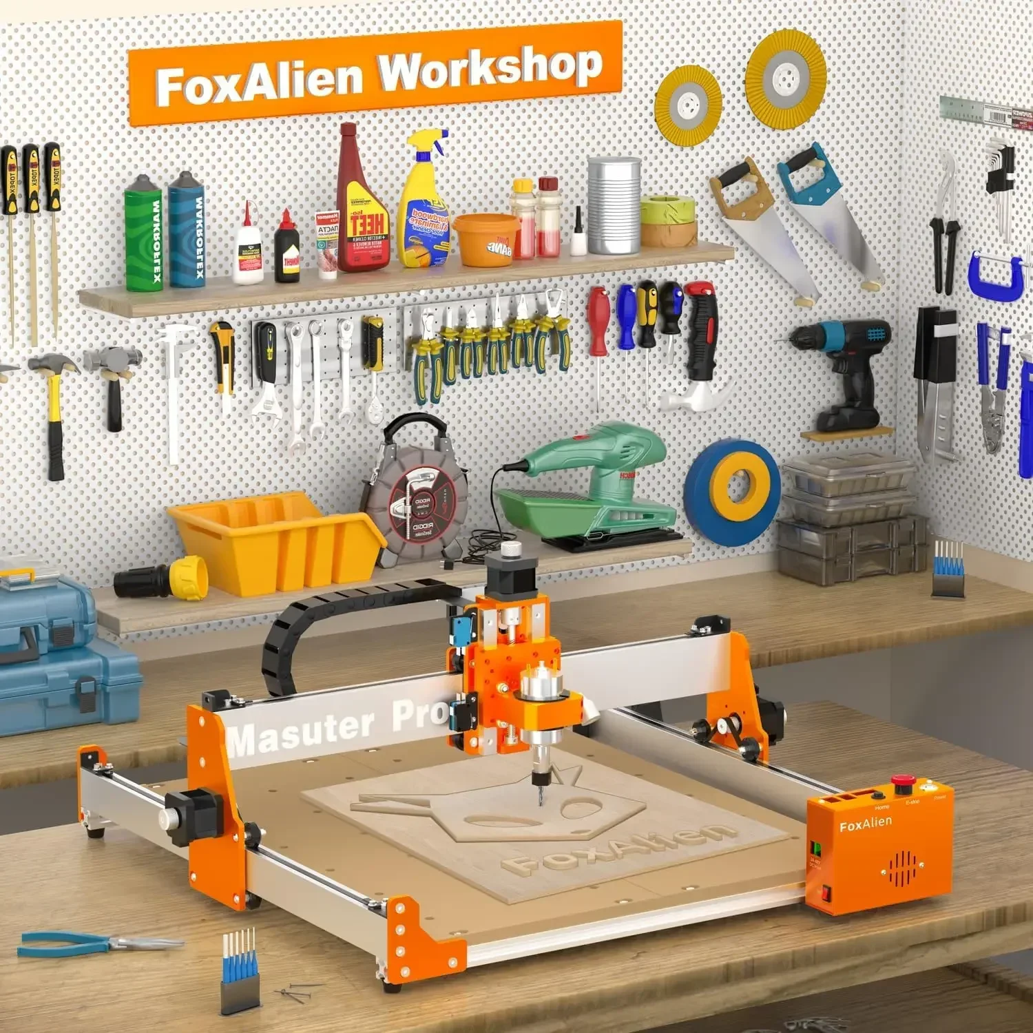 FoxAlien Masuter Pro CNC ルーターマシン用、アップグレードされた 3 