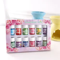 12ピース/セット100% 純粋なラベンダー白檀エッセンシャルオイルパックアロマセラピー12種類3ミリリットル/ボトルスキンケア