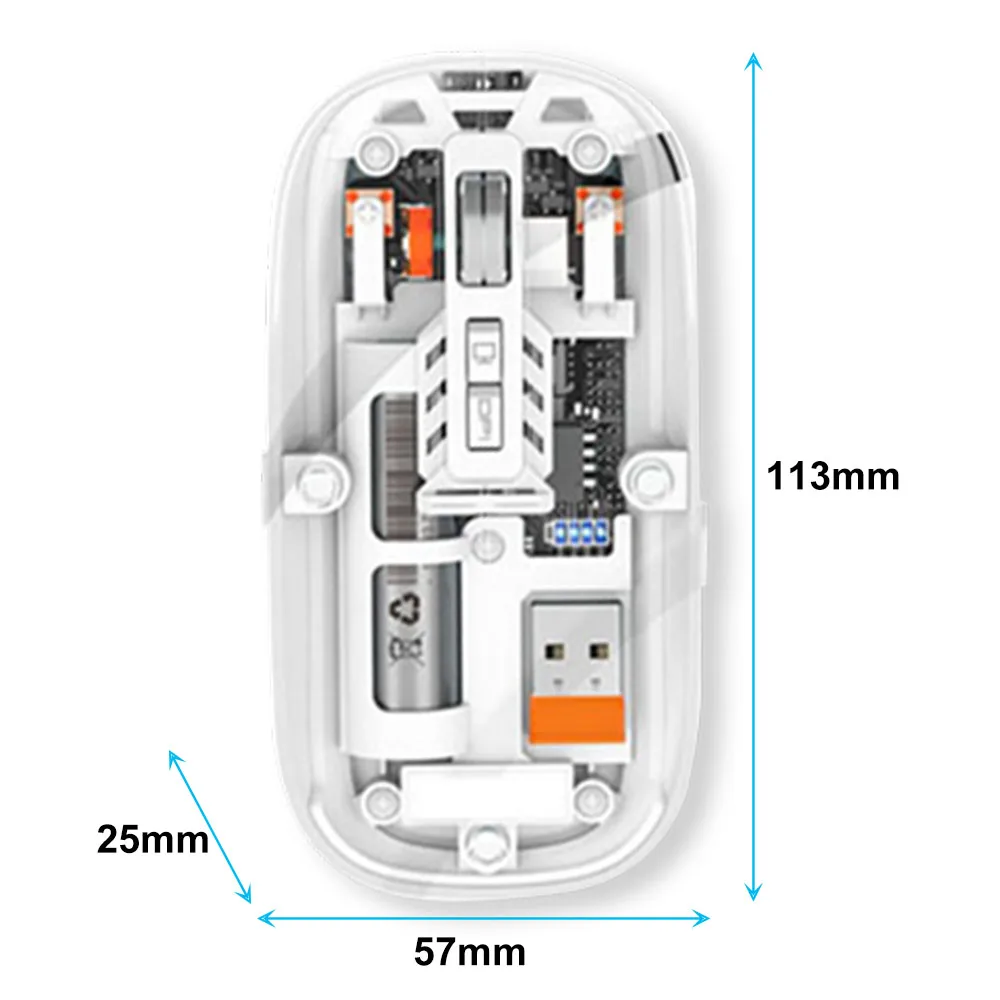 Wireless Keyboard & Mice Combo Rechargeable Transparent Shell Mouse Bluetooth Keyboard Kits For Laptop Tablet PC Office Mouse