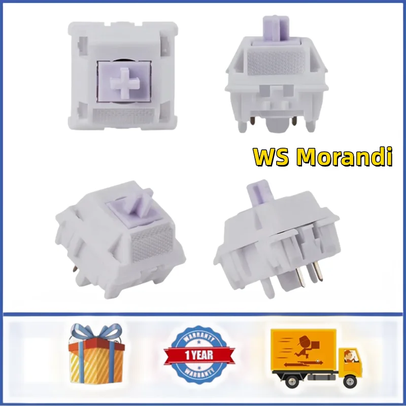 

Wuque Studio WS Switch Morandi Linear Keyboard Switches with PMMA Light Diffuser POM Housing UPE Stem For Mechanical Keyboard