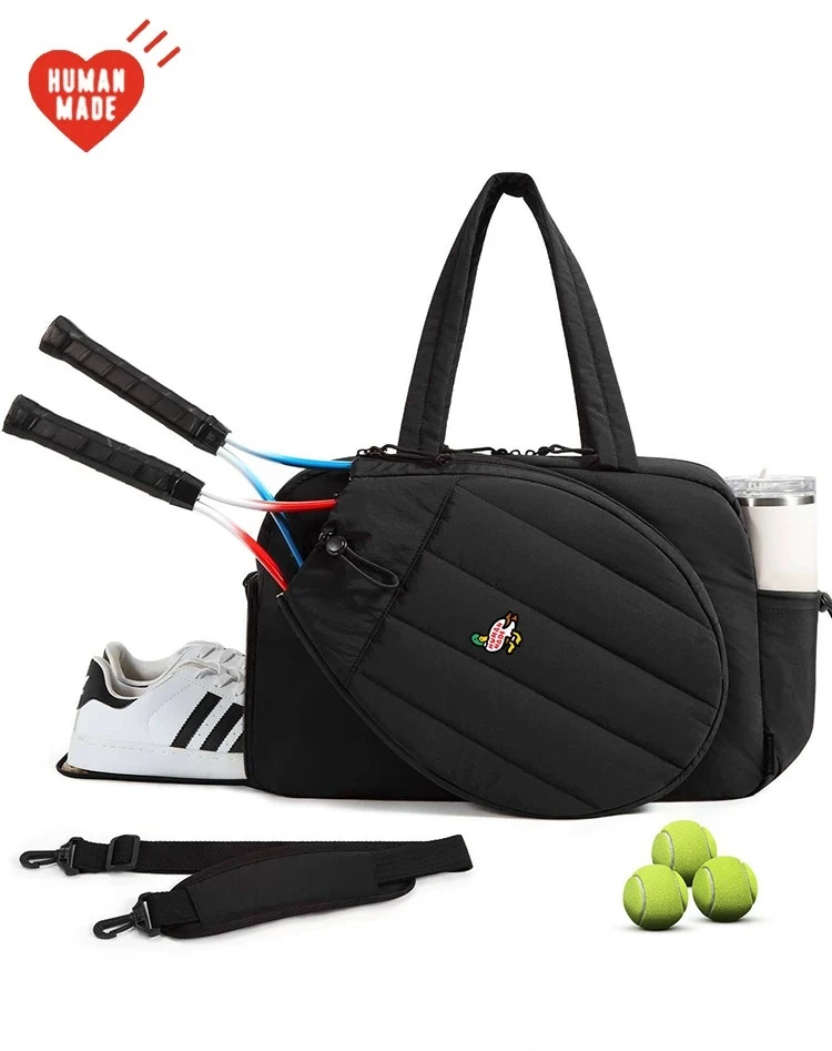 Human Made Sports Gym Bag Lightweight Tennis Badminton Crossbody Shoulder Handbag