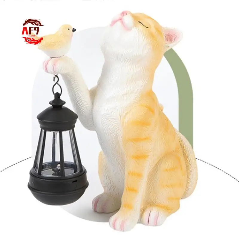 

AF90-Solar Decor Animal Lamp Cute Solar Little Cats Lamp Resin Mini Cats Outdoor Lantern Garden Yard Balcony Ornament Lights