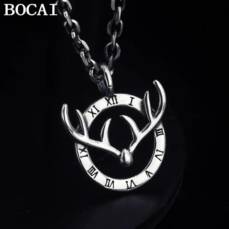 

BOCAI S925 Pure Silver Fashionable And Luxurious With You All The Way Pendant Gift For Boyfriend
