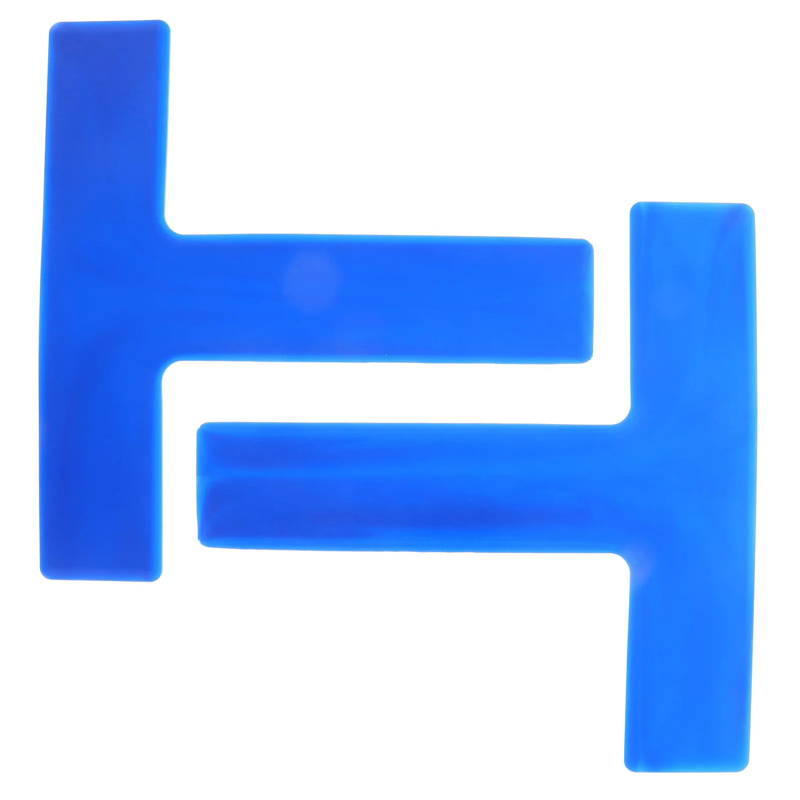 

2 шт. ярко-синих Т-образных маркеров для тренировок на поле, аксессуары для спортивных площадок, для футбола, баскетбола, тренировок на ловкость и отработки шагов на полу